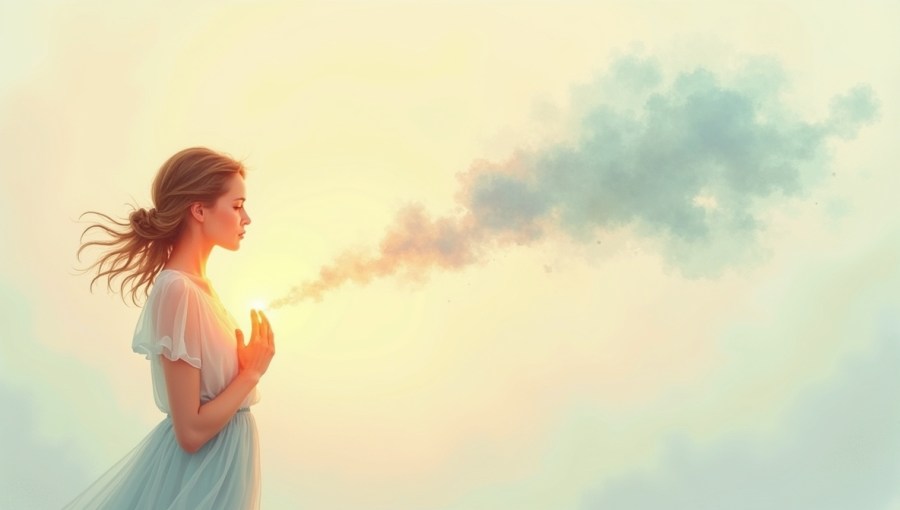 Moment, w którym kobieta zrzuca z siebie ciężar nieswojej winy i staje się lżejsza — pozwalając sobie wreszcie unieść się ku wolności.